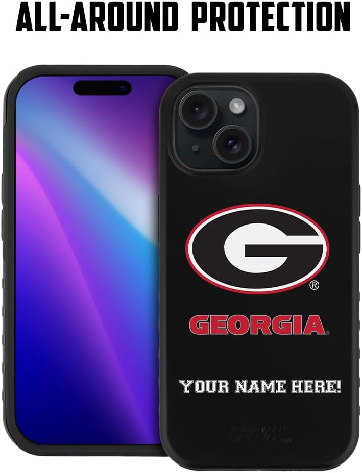 Guard Dog Case Compatible with iPhone 14 - Military Grade - Rugged Two Piece Protection - Collegiate Licensed - Georgia Bulldogs - Personalized - Image 1